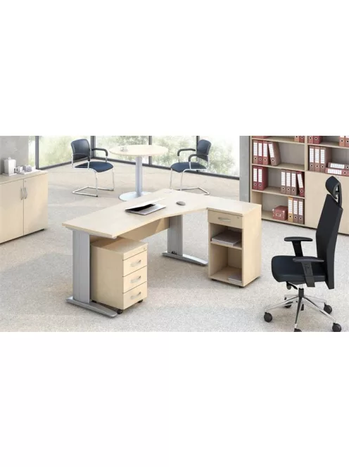 MAYAH Görgős konténer, 3 fiókos, MAYAH "Freedom SV-18", juhar