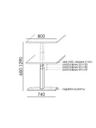 MAYAH Állítható magasságú íróasztal, 140x80 cm, MAYAH "Freedom SV-302", juhar