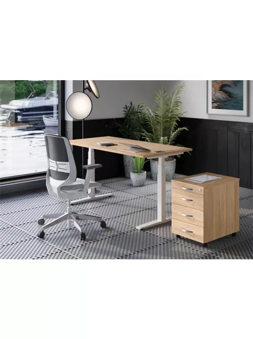MAYAH Állítható magasságú íróasztal, 140x80 cm, MAYAH "Freedom SV-302", juhar
