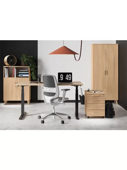 MAYAH Állítható magasságú íróasztal, 140x80 cm, MAYAH "Freedom SV-302", juhar