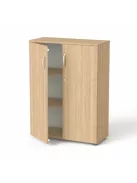 MAYAH Szekrény, 3 rendező magas, kétajtós, polcokkal, MAYAH "Freedom SV-06", kőris