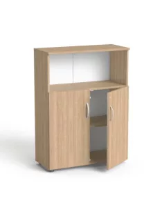   MAYAH Szekrény, 3 rendező magas, kombinált, polcos, MAYAH "Freedom SV-09", kőris