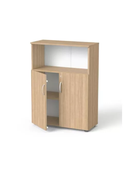 MAYAH Szekrény, 3 rendező magas, kombinált, polcos, MAYAH "Freedom SV-09", kőris