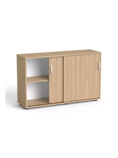 MAYAH Szekrény, 2 rendező magas, tolóajtós, polcos, MAYAH "Freedom SV-12", kőris