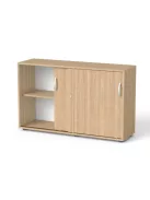 MAYAH Szekrény, 2 rendező magas, tolóajtós, polcos, MAYAH "Freedom SV-12", kőris