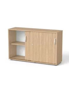   MAYAH Szekrény, 2 rendező magas, tolóajtós, polcos, MAYAH "Freedom SV-12", kőris