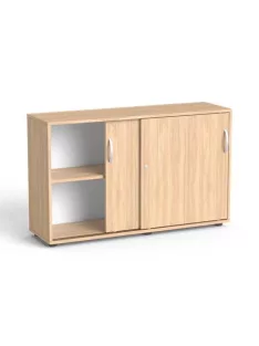   MAYAH Szekrény, 2 rendező magas, tolóajtós, polcos, MAYAH "Freedom SV-12",  tölgy