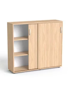   MAYAH Szekrény, 3 rendező magas, tolóajtós, polcos, MAYAH "Freedom SV-13",  tölgy