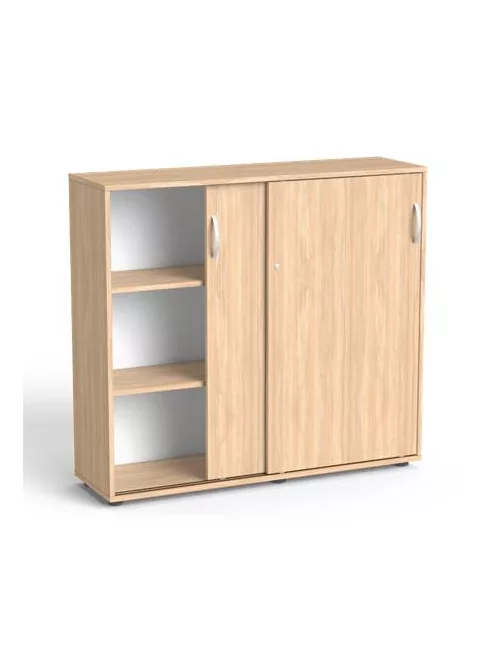 MAYAH Szekrény, 3 rendező magas, tolóajtós, polcos, MAYAH "Freedom SV-13",  tölgy