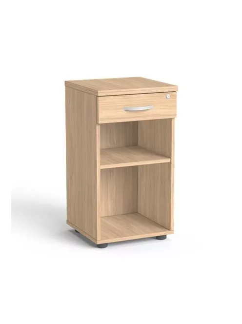 MAYAH Szekrény, asztalmagas, fiókos, nyitott polcos, MAYAH "Freedom SV-14",  tölgy