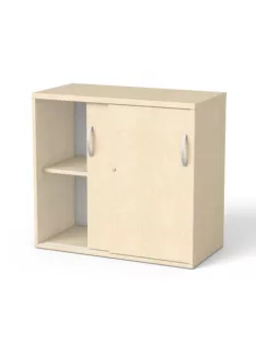   MAYAH Szekrény, asztalmagas, tolóajtós, polcos, MAYAH "Freedom SV-16", juhar