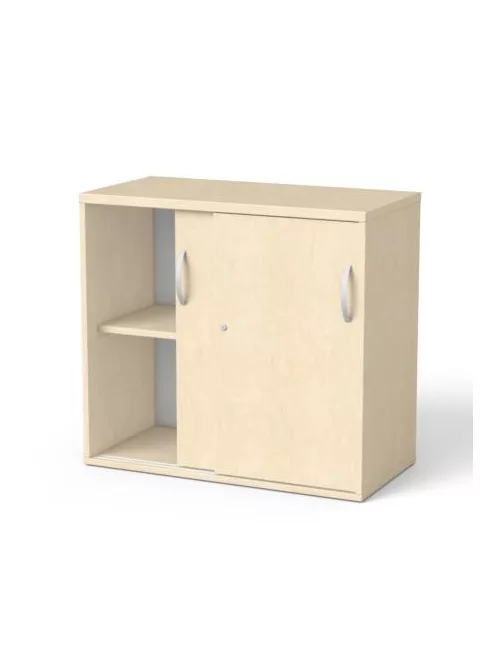 MAYAH Szekrény, asztalmagas, tolóajtós, polcos, MAYAH "Freedom SV-16", juhar