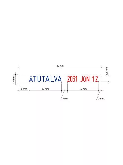 COLOP Dátum- és szövegbélyegző, 12 féle szöveggel, COLOP "S120/WD"
