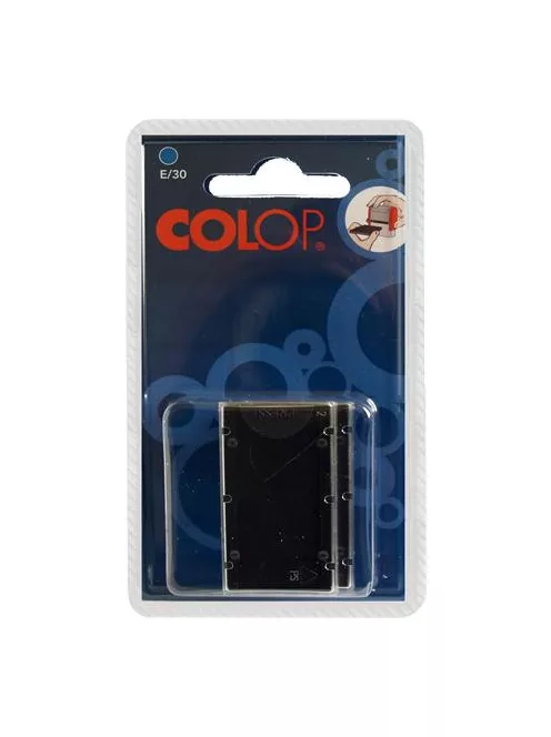 COLOP Bélyegző cserepárna, 2 db/bliszter, COLOP "E/30", kék