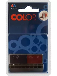   COLOP Bélyegző cserepárna, 2 db/bliszter, kétszínű változat, COLOP "E12/2", kék-piros