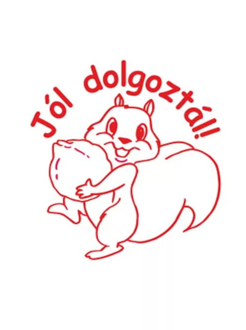 COLOP Bélyegző, motivációs, Jól dolgoztál!, COLOP "N43-kék", piros