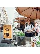 Megállító tábla, poszteres, víztartályos, A1 méret, 59,4x84,1 cm