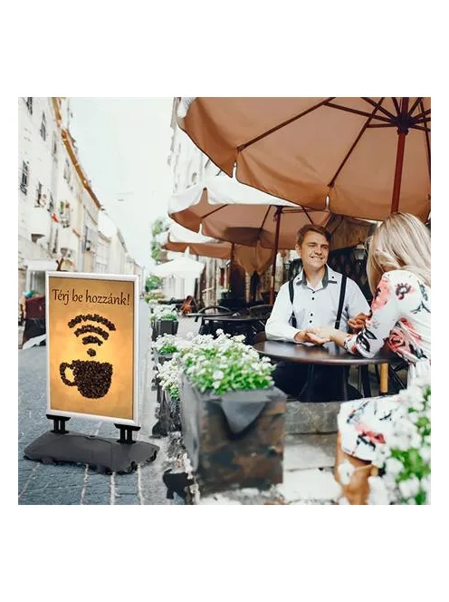 Megállító tábla, poszteres, víztartályos, A1 méret, 59,4x84,1 cm