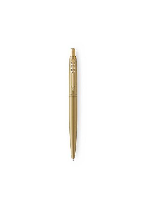 PARKER Golyóstoll, 0,7 mm, nyomógombos, arany színű klip, arany tolltest, PARKER, "Royal Jotter XL", kék