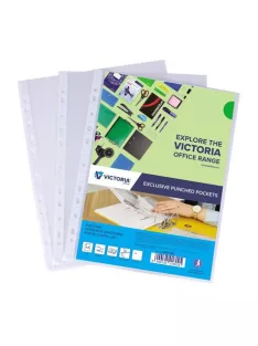   VICTORIA OFFICE Genotherm, lefűzhető, A4, 145 mikron, víztiszta, VICTORIA OFFICE