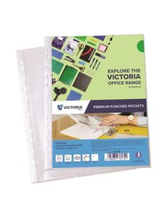   VICTORIA OFFICE Genotherm, lefűzhető, A4, 80 mikron, víztiszta, VICTORIA OFFICE