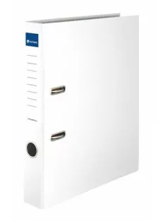   VICTORIA OFFICE Iratrendező, 50 mm, A4, PP/karton, élvédő sínnel, VICTORIA OFFICE, "Basic", fehér