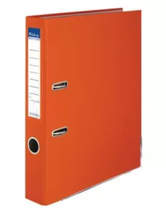   VICTORIA OFFICE Iratrendező, 50 mm, A4, PP/karton, élvédő sínnel, VICTORIA OFFICE, "Basic", narancs