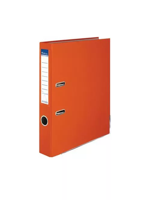 VICTORIA OFFICE Iratrendező, 50 mm, A4, PP/karton, élvédő sínnel, VICTORIA OFFICE, "Basic", narancs