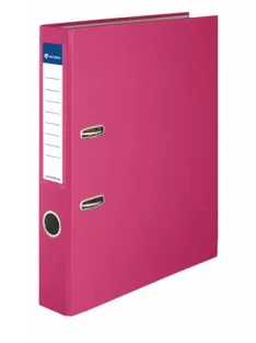   VICTORIA OFFICE Iratrendező, 50 mm, A4, PP/karton, élvédő sínnel, VICTORIA OFFICE, "Basic", rózsaszín