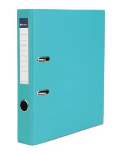   VICTORIA OFFICE Iratrendező, 50 mm, A4, PP/karton, élvédő sínnel, VICTORIA OFFICE, "Basic", türkiz