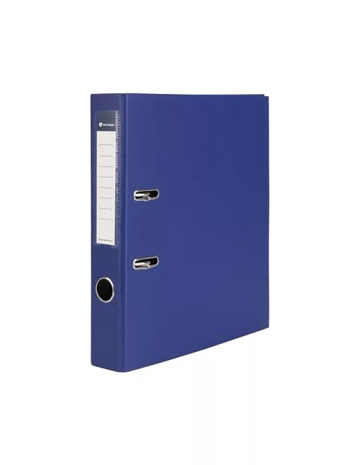 VICTORIA OFFICE Iratrendező, 50 mm, A4, PP/karton, VICTORIA OFFICE, "Basic", tengerészkék