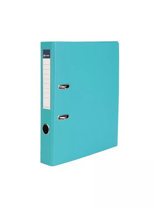 VICTORIA OFFICE Iratrendező, 50 mm, A4, PP/karton, VICTORIA OFFICE, "Basic", türkiz