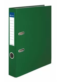   VICTORIA OFFICE Iratrendező, 50 mm, A4, PP/karton, élvédő sínnel, VICTORIA OFFICE, "Basic", zöld