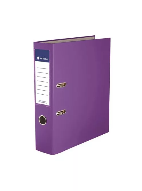 VICTORIA OFFICE Iratrendező, 75 mm, A4, PP/karton, VICTORIA OFFICE, "Basic", lila