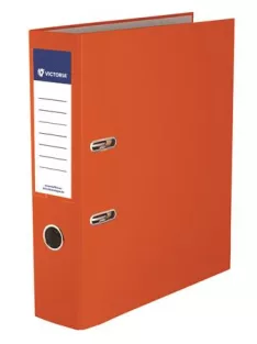   VICTORIA OFFICE Iratrendező, 75 mm, A4, PP/karton, VICTORIA OFFICE, "Basic", narancs