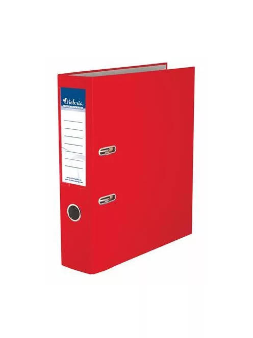 VICTORIA OFFICE Iratrendező, 75 mm, A4, PP/karton, VICTORIA OFFICE, "Basic", piros