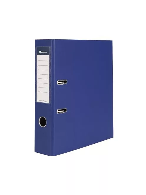 VICTORIA OFFICE Iratrendező, 75 mm, A4, PP/karton, VICTORIA OFFICE, "Basic", tengerészkék