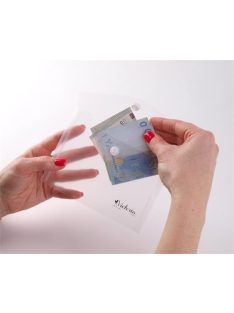   VICTORIA OFFICE Irattartó tasak, A6, PP, patentos, VICTORIA OFFICE, áttetsző