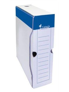   VICTORIA OFFICE Archiválódoboz, A4, 80 mm, karton, VICTORIA OFFICE, kék-fehér