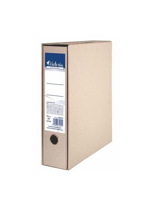 VICTORIA OFFICE Tokos iratrendező, 75 mm, A4, karton, VICTORIA OFFICE, "Natúr"