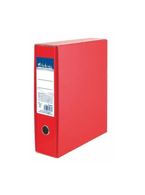 VICTORIA OFFICE Tokos iratrendező, 75 mm, A4, karton, VICTORIA OFFICE, piros