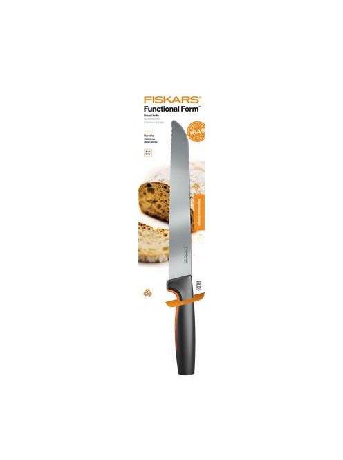 FISKARS Kenyérvágókés, 21 cm, FISKARS "Functional Form" fekete