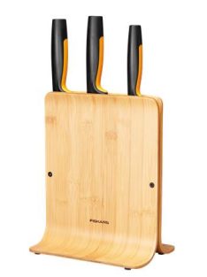   FISKARS Késblokk, bambusz, 3 késes, FISKARS "Functional Form™"