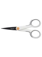 FISKARS Olló, általános, tapadásmentes, 13 cm, FISKARS "MicroTip Titanium", fehér