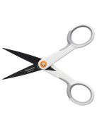 FISKARS Olló, általános, tapadásmentes, 13 cm, FISKARS "MicroTip Titanium", fehér