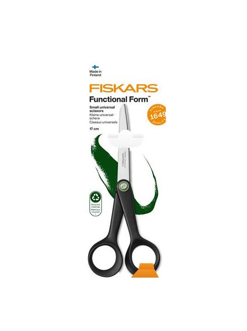 FISKARS Olló, általános, 17 cm, FISKARS "Functional Form Renew", fekete