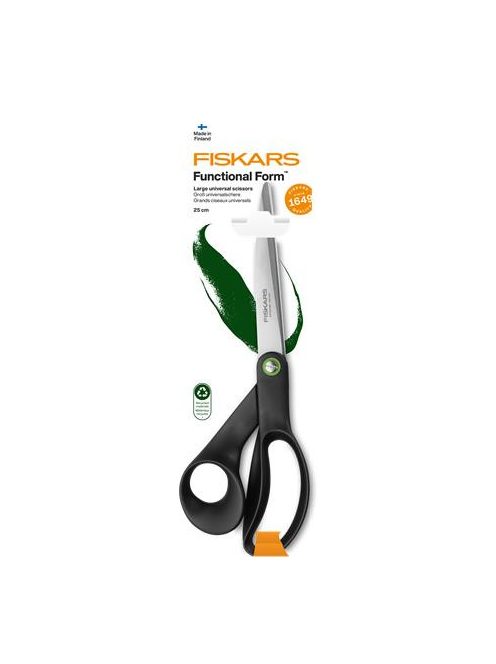 FISKARS Olló, általános, 25 cm, FISKARS "Functional Form Renew", fekete