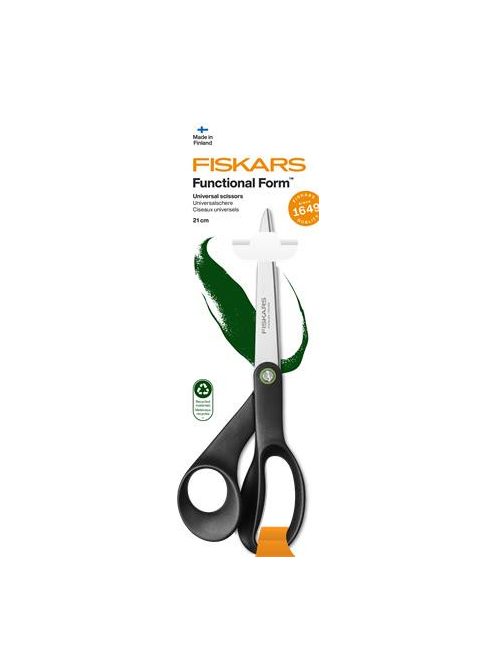 FISKARS Olló, általános, 21 cm, FISKARS "Functional Form Renew", fekete