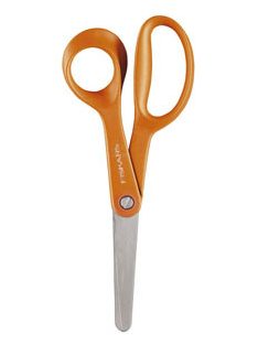   FISKARS Olló, iskolai, 13 cm, FISKARS "First", narancssárga