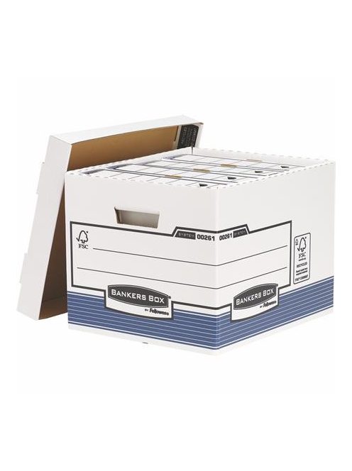FELLOWES Archiválókonténer, karton, standard, "BANKERS BOX® SYSTEM by FELLOWES®", kék